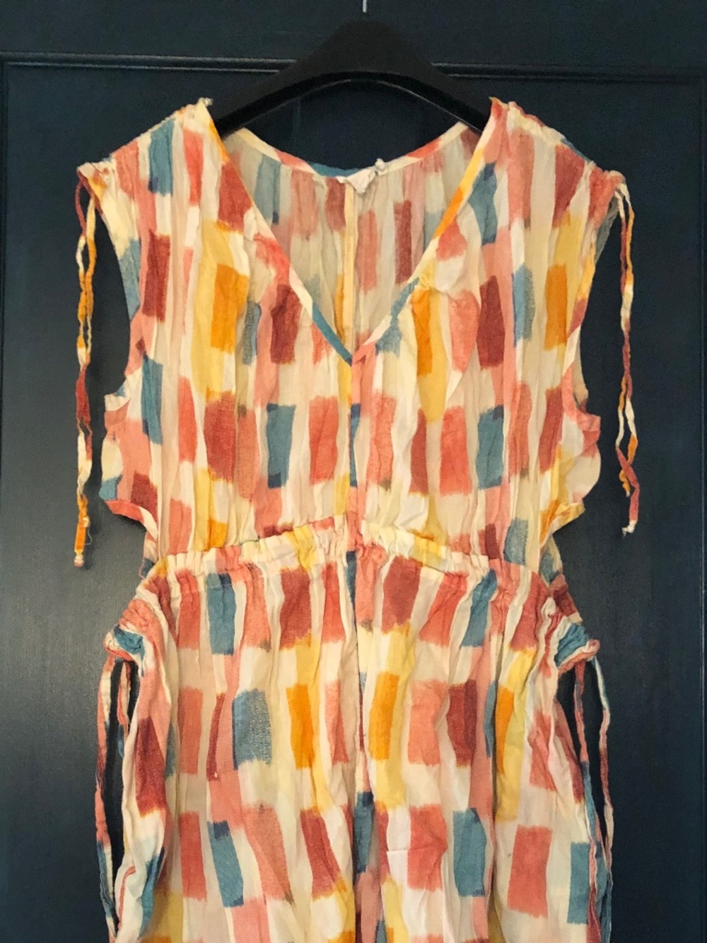 Anthropologie Painter's Palette V-Neck Midi Dress in Multi Size M